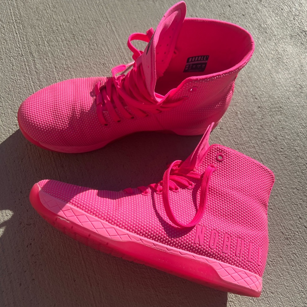 NoBull High Top Neon Pink Trainers W10